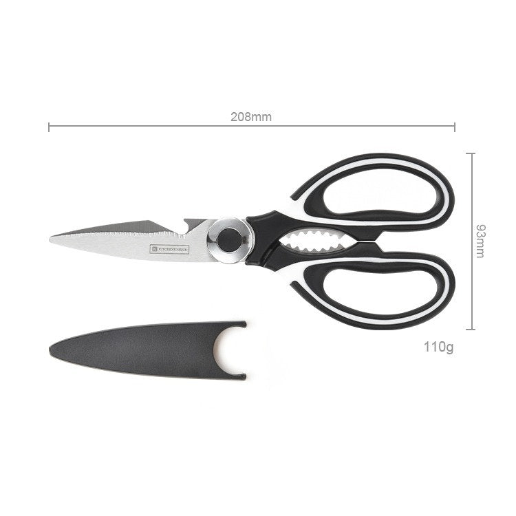 KITCHENUNIQUE® Küchenschere, Multifunktionen, Universalschere, 21cm Edelstahl