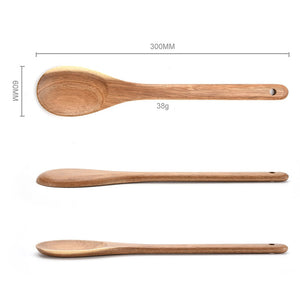 KITCHENUNIQUE® Kochlöffel 30cm aus 100% Akazienholz, Holzlöffel, geölt.