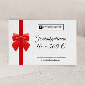 KitchenUnique® - Geschenkgutschein, Guthaben, Digital, Geschenkkarte