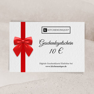 KitchenUnique® - Geschenkgutschein, Guthaben, Digital, Geschenkkarte