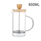 French Press für aromatischen Kaffee – 4 Größen (350ml–1000ml), Holz- & Chromedition