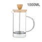 French Press für aromatischen Kaffee – 4 Größen (350ml–1000ml), Holz- & Chromedition