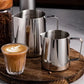 Barista Pro Milchkanne – 350ml & 600ml, Messskala, Chrom, Schwarz & Beige