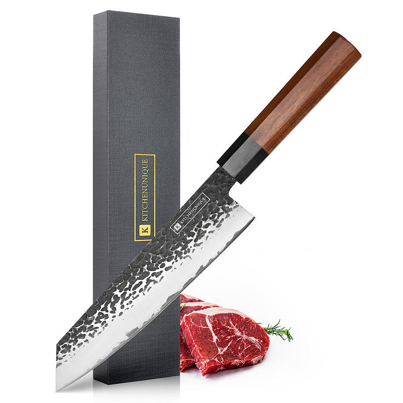 KITCHENUNIQUE® Kiritsuke Chefmesser mit hohem Kohlenstoffgehalt 20,32cm