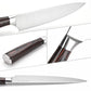 KITCHENUNIQUE® Messerblockset 6-Teilig Pakka/Akazienholz Messerset Chefmesser